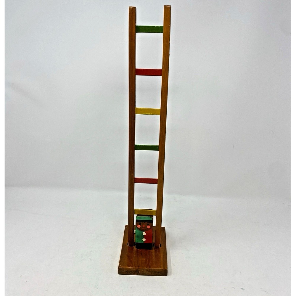 Vtg 70s Wood Toy Heisswolf Rothenburg Ladder RARE Made in Germany Montessori